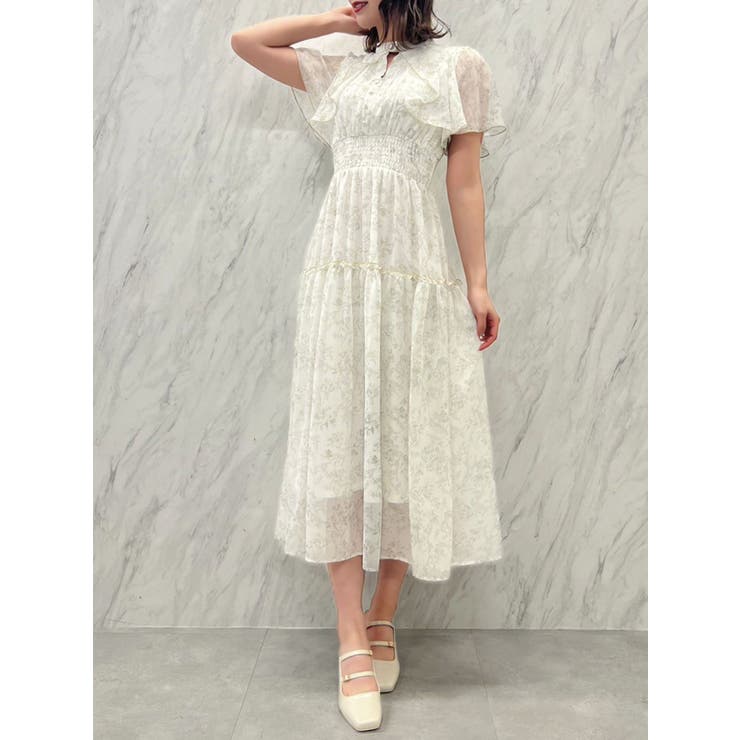 watercolorflowerワンピース[品番：MKSW0058806]｜dazzlin
