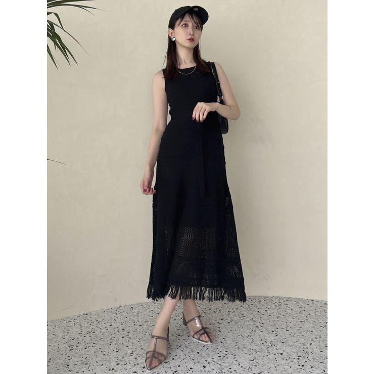 ミルフィーユクロシェワンピース[品番：MKSW0058671]｜dazzlin  