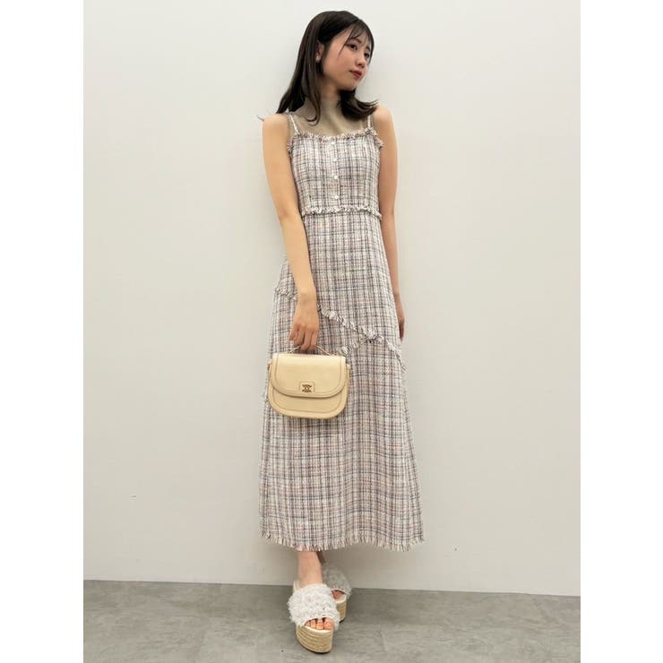 ルネ❣️超美品❣️TISSUEピンクツイードワンピース ルネ❣️超美品❣️TISSUEピンクツイードワンピース