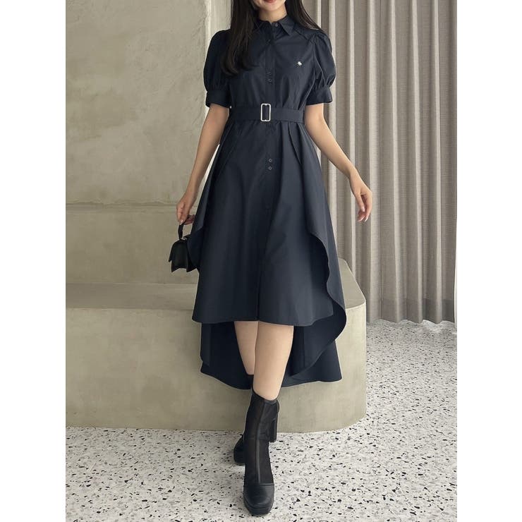 即日発送 dazzlin polo ヘムレイヤードシャツワンピース dazzlin 【POLO BCS コラボ】ヘムレイヤードシャツワンピース