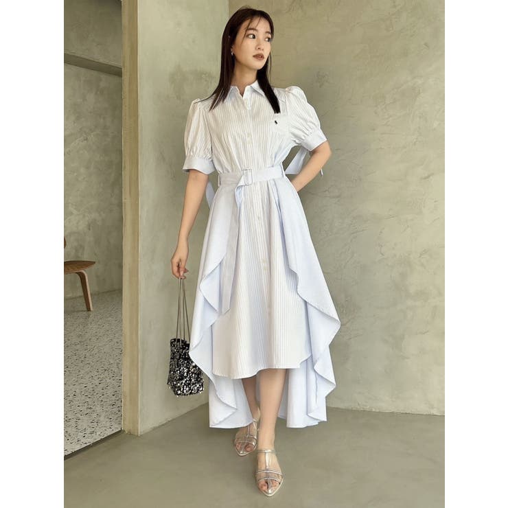 POLO BCS コラボ】ヘムレイヤードシャツワンピース[品番：MKSW0058794