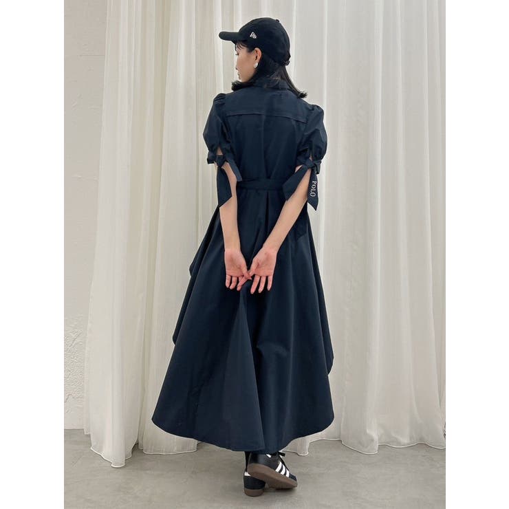dazzlin POLO BCS ヘムレイヤードシャツワンピース 裾上げ済 dazzlin POLO BCS ヘムレイヤードシャツワンピース 裾上げ済