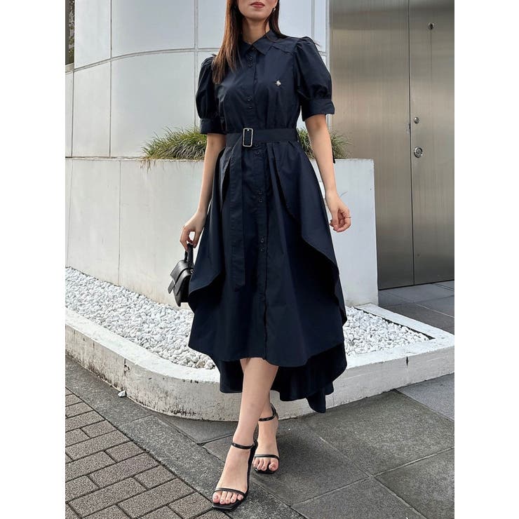 POLO BCS コラボ】ヘムレイヤードシャツワンピース[品番