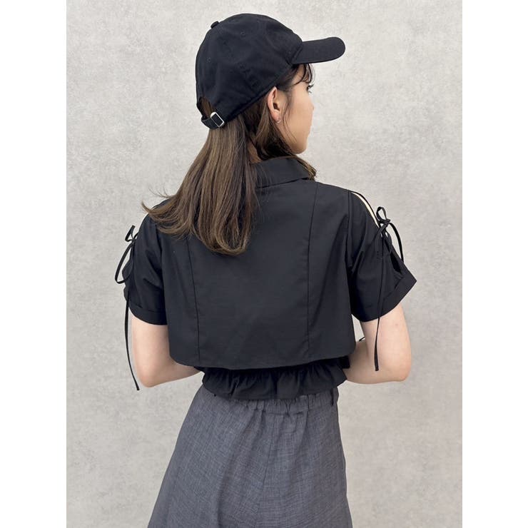 リボンスリーブショートシャツ | dazzlin | 詳細画像7 