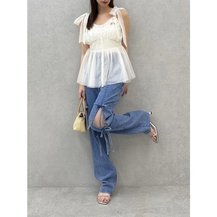 ショルダーリボンチュールペプラムビスチェ | dazzlin | 詳細画像11 