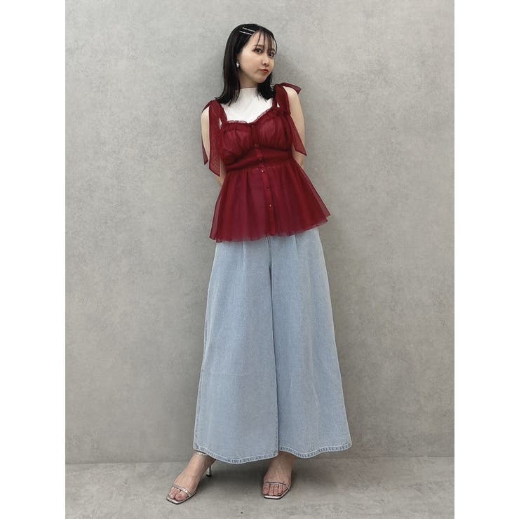 ショルダーリボンチュールペプラムビスチェ | dazzlin | 詳細画像14 