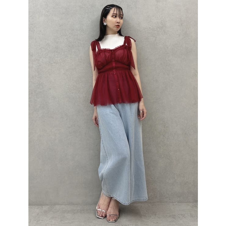 ショルダーリボンチュールペプラムビスチェ | dazzlin | 詳細画像15 