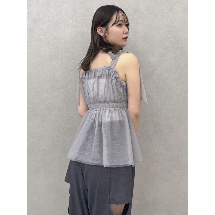 ショルダーリボンチュールペプラムビスチェ | dazzlin | 詳細画像21 