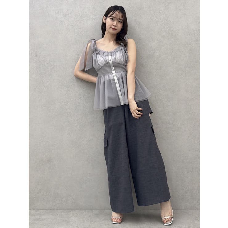 ショルダーリボンチュールペプラムビスチェ | dazzlin | 詳細画像24 