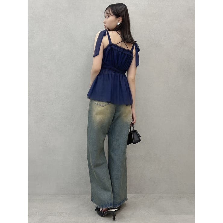 ショルダーリボンチュールペプラムビスチェ | dazzlin | 詳細画像31 