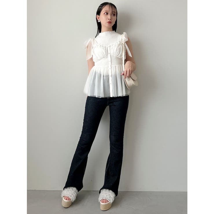 ショルダーリボンチュールペプラムビスチェ | dazzlin | 詳細画像34 