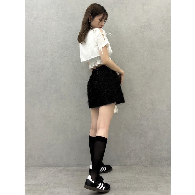 アリシアスタン　シャギーミニスカート セール】Shaggy Mini Skirt /シャギーミニスカート（スカート