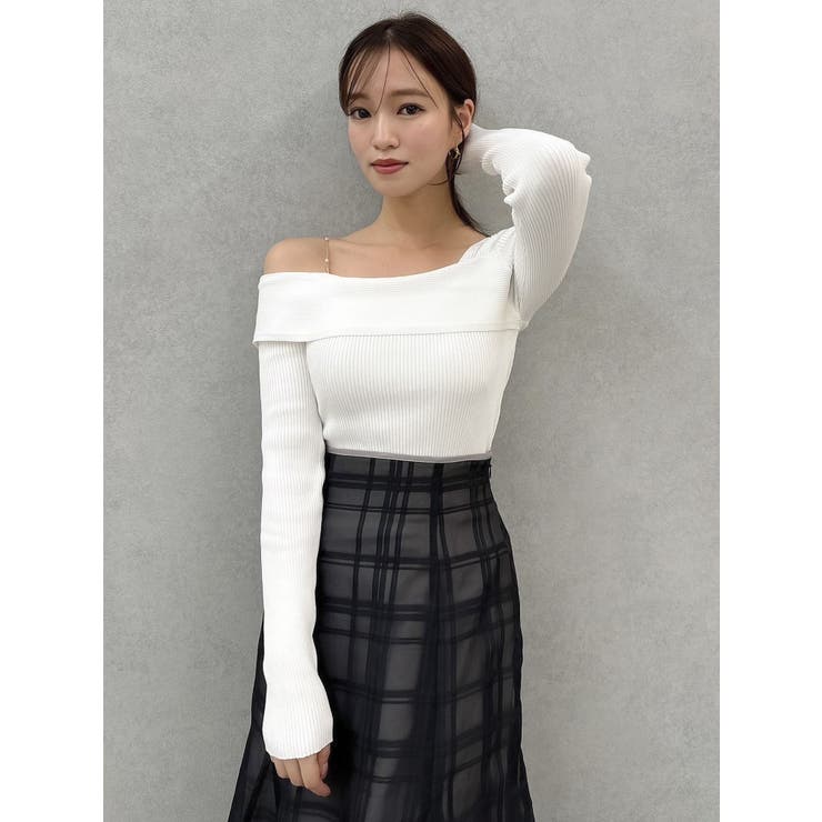 シアーチェックセミフレアースカート | dazzlin | 詳細画像47 