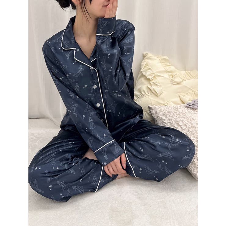 ネイビー | 【ディズニーコレクション】レディアートプリントパジャマ | dazzlin