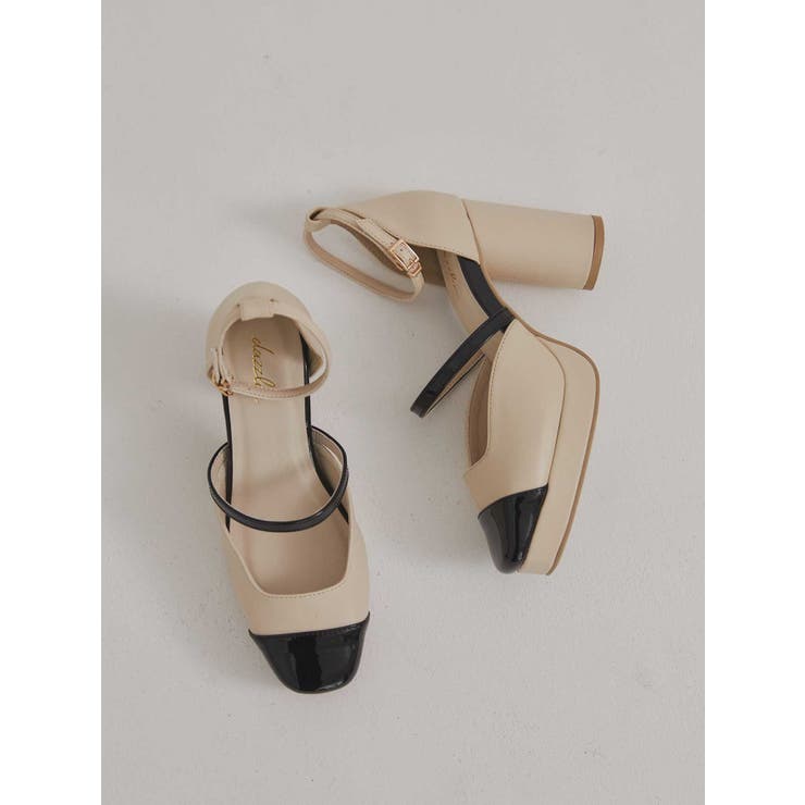 ベージュ | プラットフォームエレガントパンプス | dazzlin