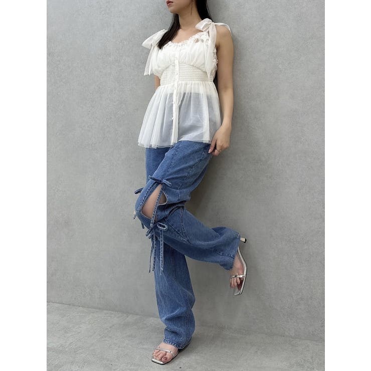 スリットリボンデニムパンツ | dazzlin | 詳細画像16 