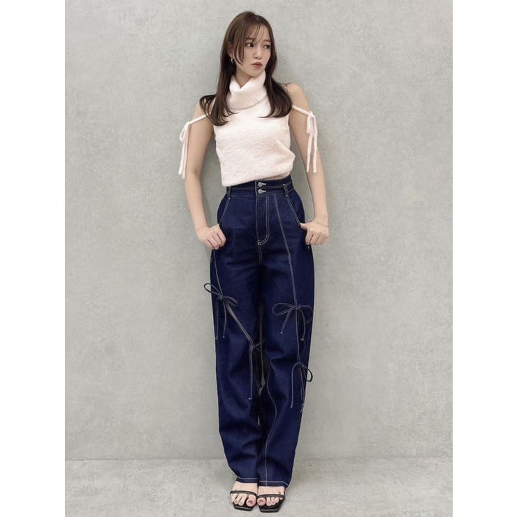 スリットリボンデニムパンツ | dazzlin | 詳細画像21 