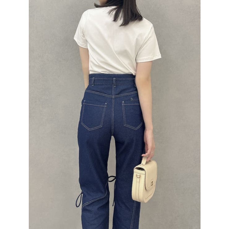 スリットリボンデニムパンツ[品番：MKSW0059651]｜dazzlin
