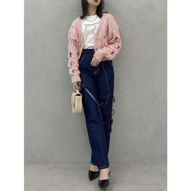 スリットリボンデニムパンツ | dazzlin | 詳細画像30 