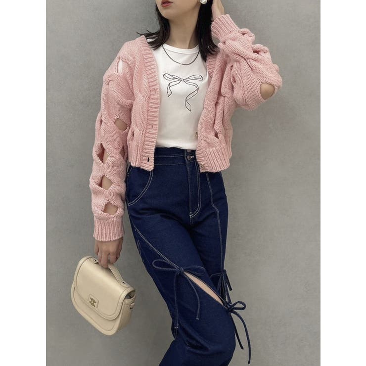 スリットリボンデニムパンツ | dazzlin | 詳細画像31 