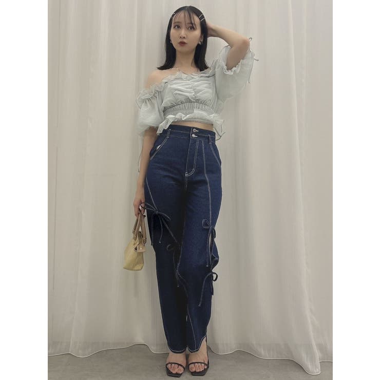 スリットリボンデニムパンツ | dazzlin | 詳細画像34 