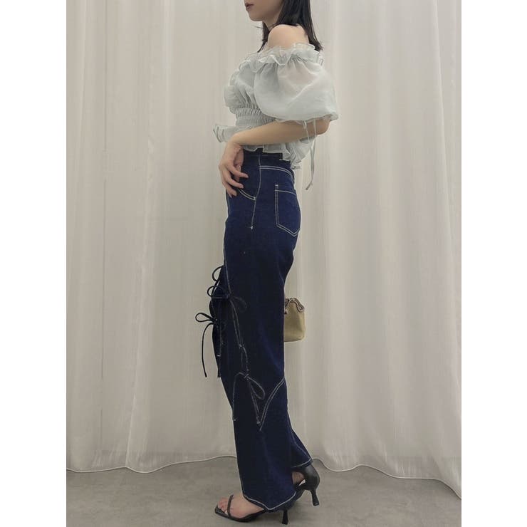 スリットリボンデニムパンツ | dazzlin | 詳細画像35 