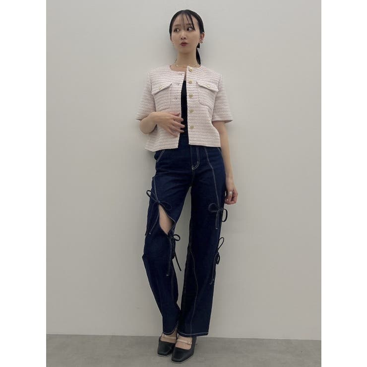 スリットリボンデニムパンツ | dazzlin | 詳細画像38 