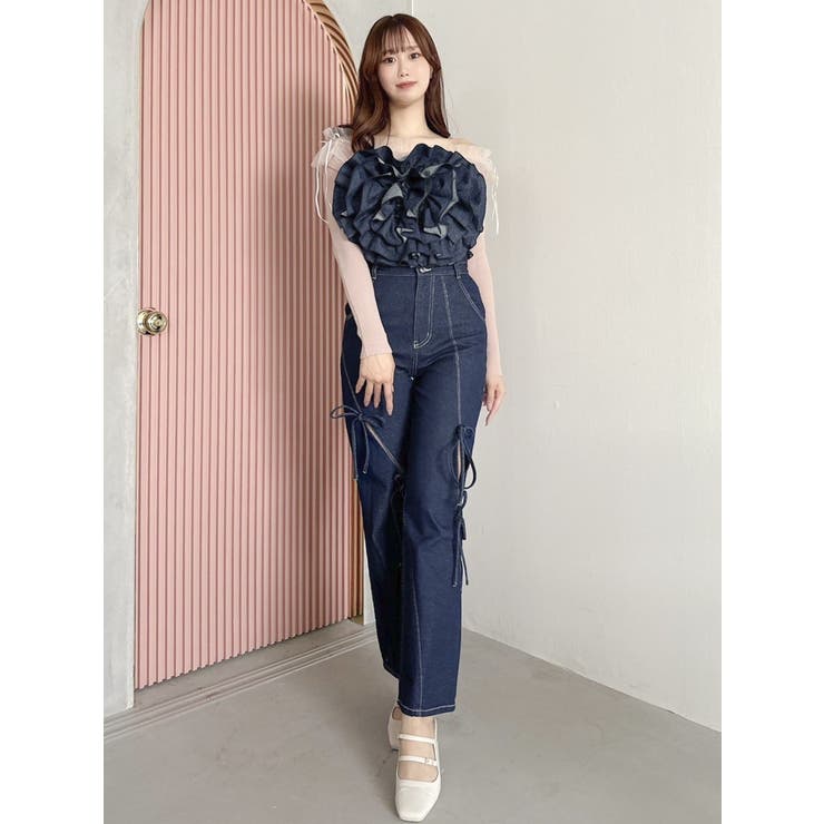 スリットリボンデニムパンツ | dazzlin | 詳細画像46 