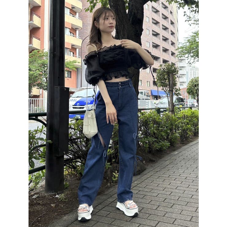 スリットリボンデニムパンツ | dazzlin | 詳細画像47 