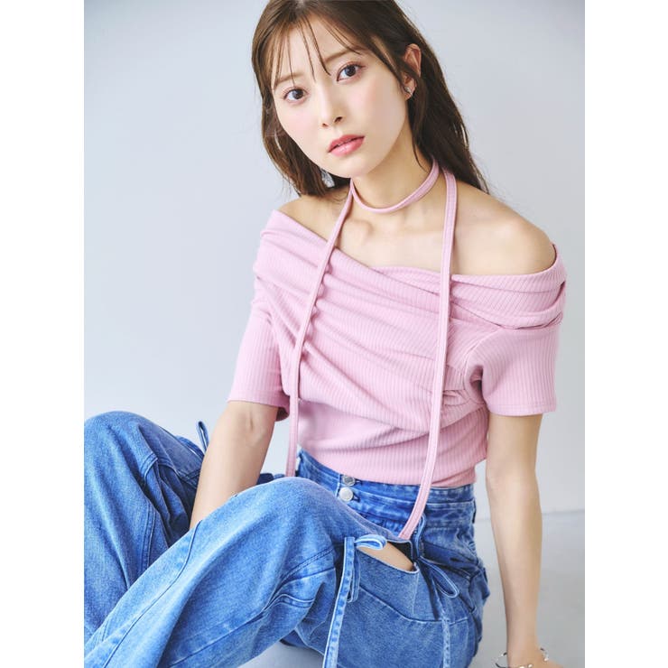 スリットリボンデニムパンツ[品番：MKSW0059651]｜dazzlin
