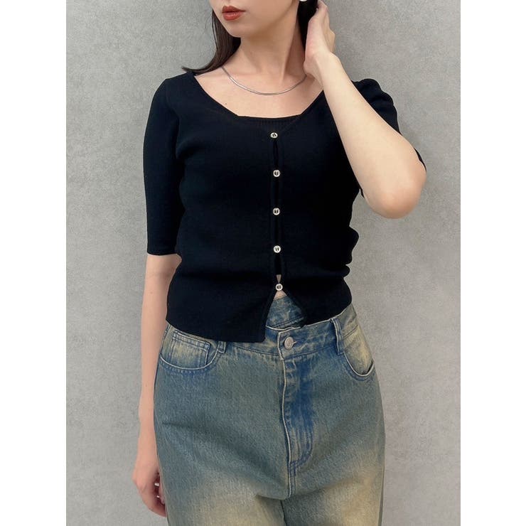 カットレイヤードトップス セール】Layered square cut tops レイヤードスクエアカット