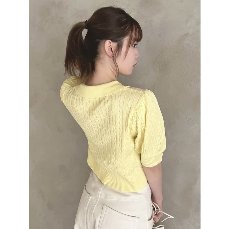 ダズリン dazzlin 【POLO BCS コラボ】ケーブルポロニット