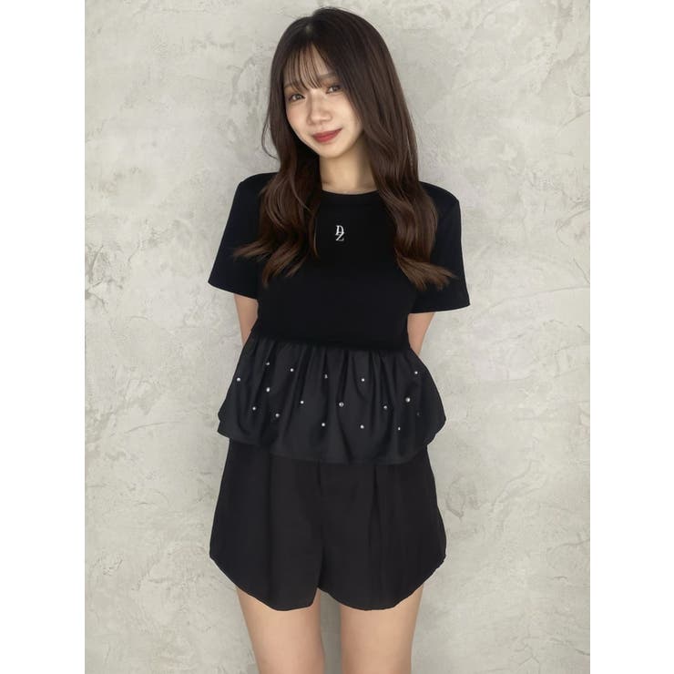 バックリボンビジューペプラムTシャツ | dazzlin | 詳細画像10 