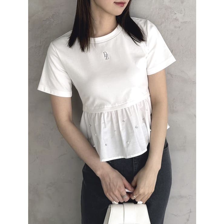 バックリボンビジューペプラムTシャツ | dazzlin | 詳細画像2 