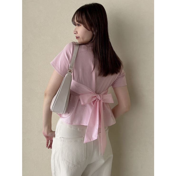 バックリボンビジューペプラムTシャツ | dazzlin | 詳細画像21 