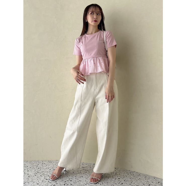 バックリボンビジューペプラムTシャツ | dazzlin | 詳細画像22 