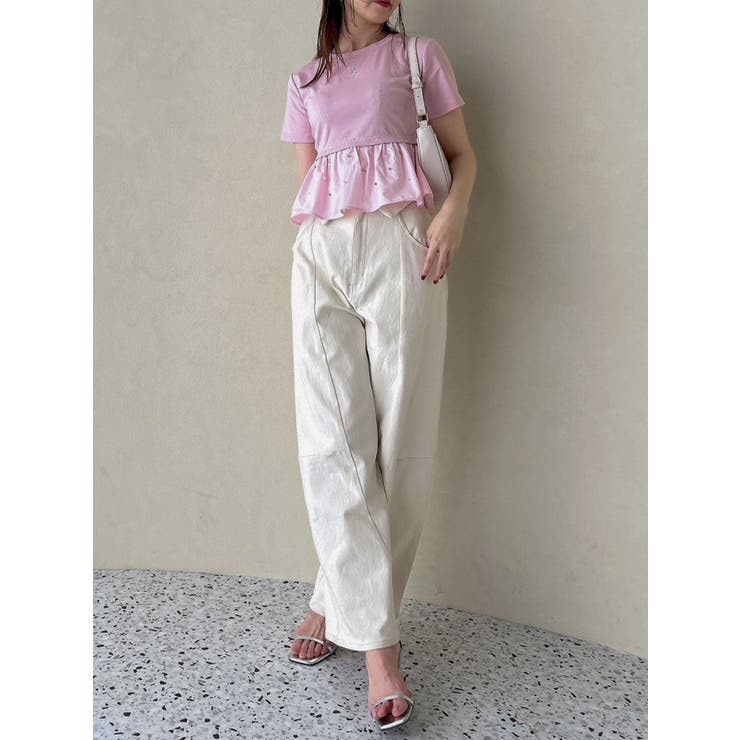 バックリボンビジューペプラムTシャツ | dazzlin | 詳細画像24 