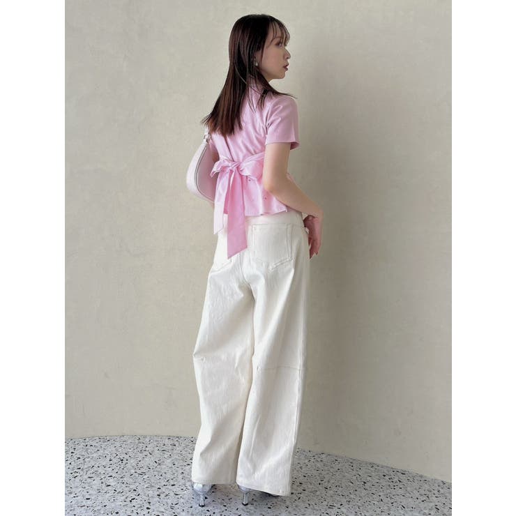 バックリボンビジューペプラムTシャツ | dazzlin | 詳細画像26 