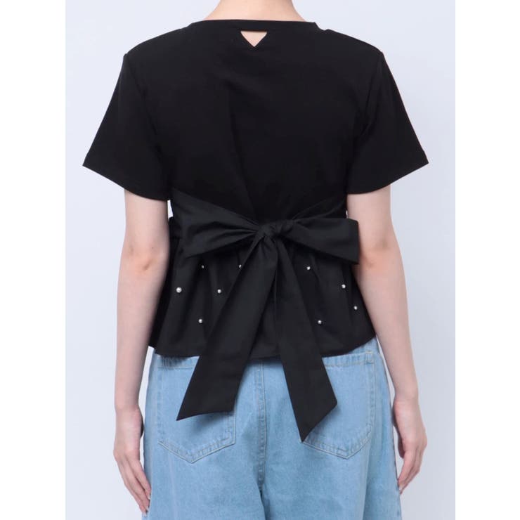 バックリボンビジューペプラムTシャツ | dazzlin | 詳細画像29 