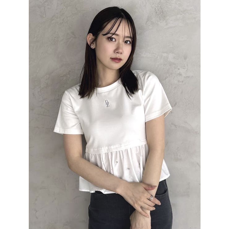 バックリボンビジューペプラムTシャツ | dazzlin | 詳細画像3 