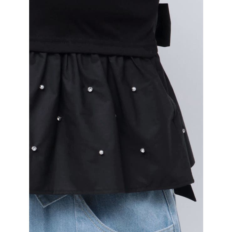 バックリボンビジューペプラムTシャツ | dazzlin | 詳細画像32 