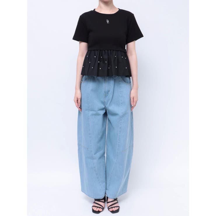 バックリボンビジューペプラムTシャツ | dazzlin | 詳細画像34 