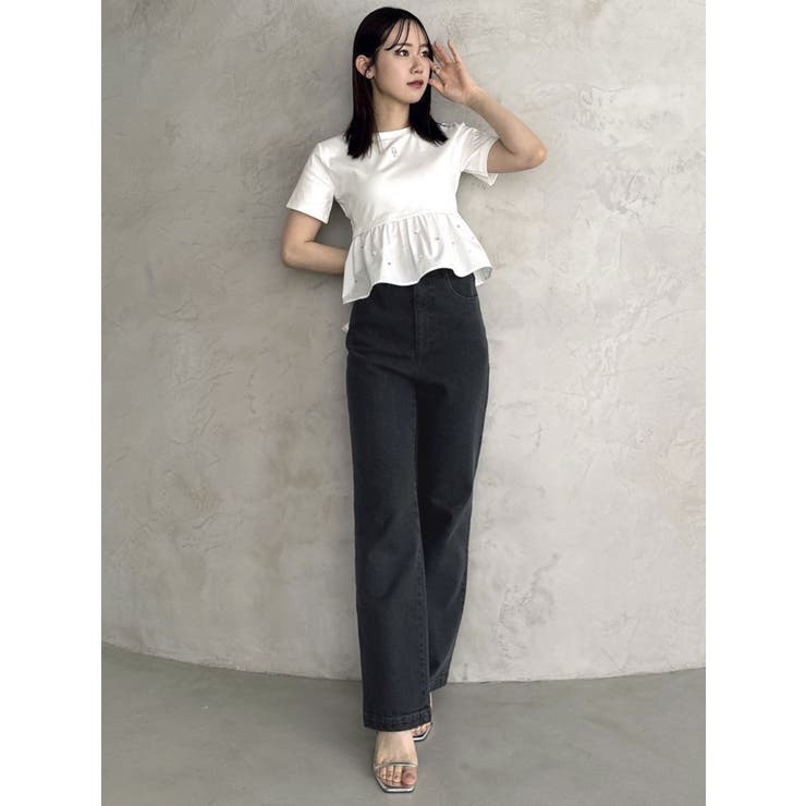 バックリボンビジューペプラムTシャツ | dazzlin | 詳細画像6 