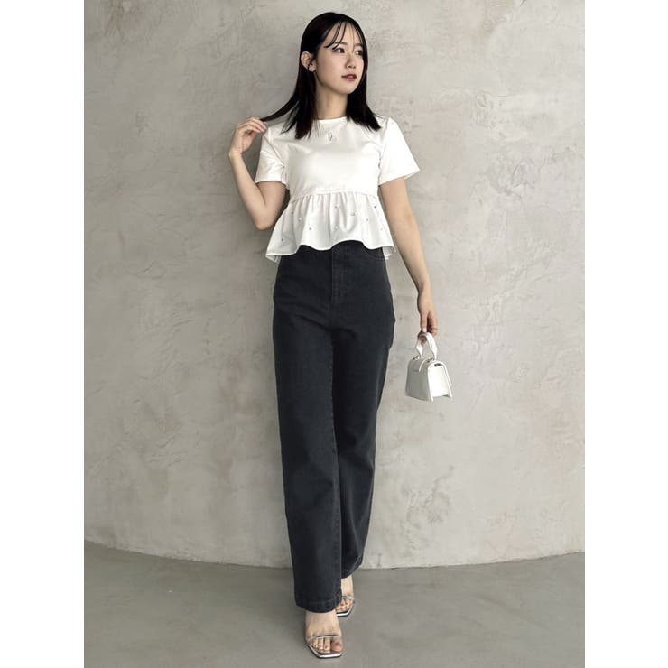 バックリボンビジューペプラムTシャツ | dazzlin | 詳細画像7 