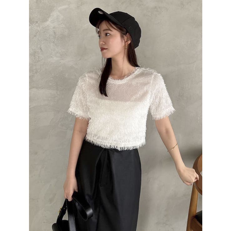 コンパクトシャギーリボンカットプルオーバー | dazzlin | 詳細画像10 