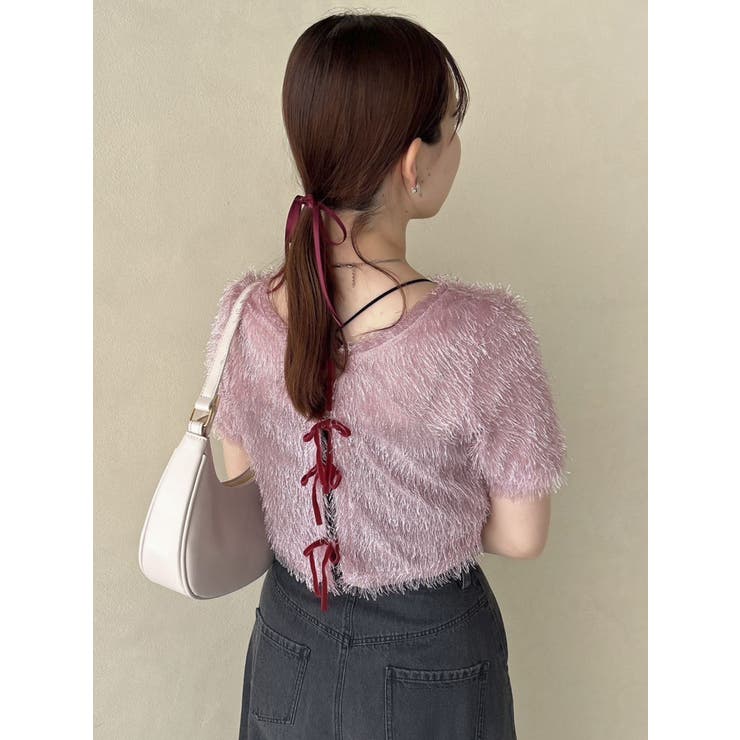 コンパクトシャギーリボンカットプルオーバー | dazzlin | 詳細画像17 