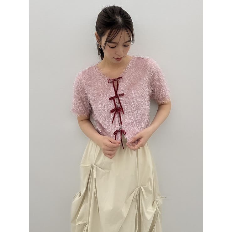 コンパクトシャギーリボンカットプルオーバー | dazzlin | 詳細画像23 