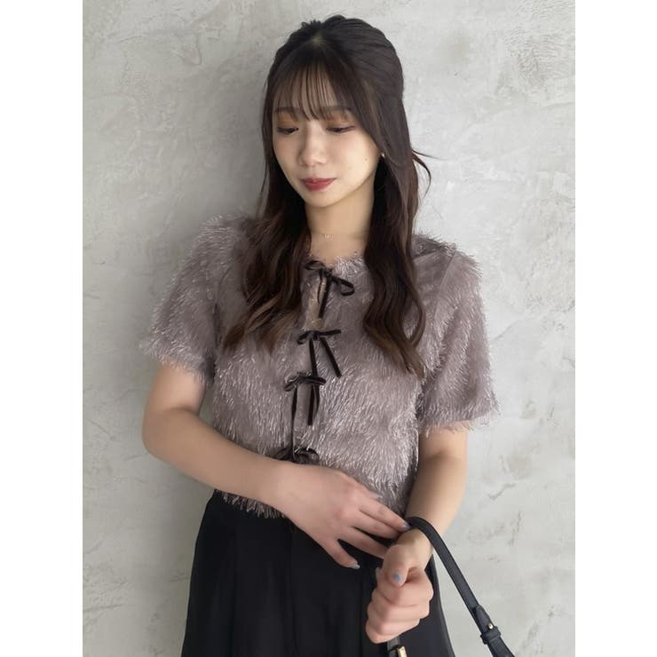 コンパクトシャギーリボンカットプルオーバー | dazzlin | 詳細画像34 