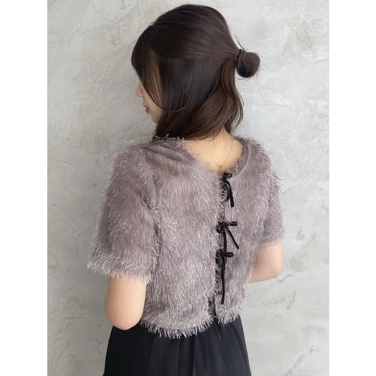 コンパクトシャギーリボンカットプルオーバー | dazzlin | 詳細画像41 