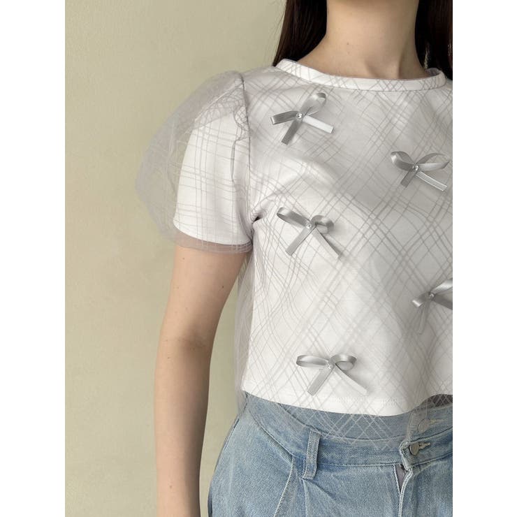 ランダムリボンシアーTシャツ | dazzlin | 詳細画像12 